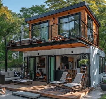 Nhà container 20 feet 2 tầng