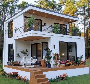 Nhà Container Lắp Ghép 2 Tầng